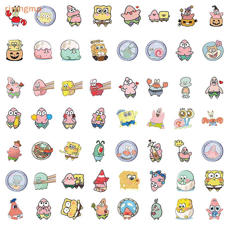 Bộ 63 Miếng Dán Hoạt Hình Doodle Chống Thấm Nước Trang Trí Sổ Tay / Ván Trượt Cho Bé