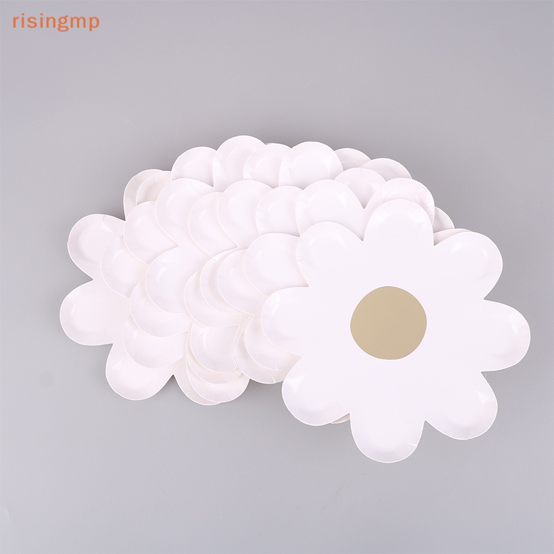 Set 10 Đĩa Giấy Họa Tiết Hoa Cúc Dùng Để Trang Trí Tiệc Sinh Nhật / Đám Cưới