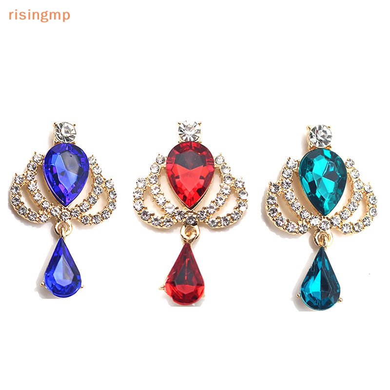 Ghim Cài Áo / Kính Bằng Acrylic Hình Vương Miện Đính Đá DIY