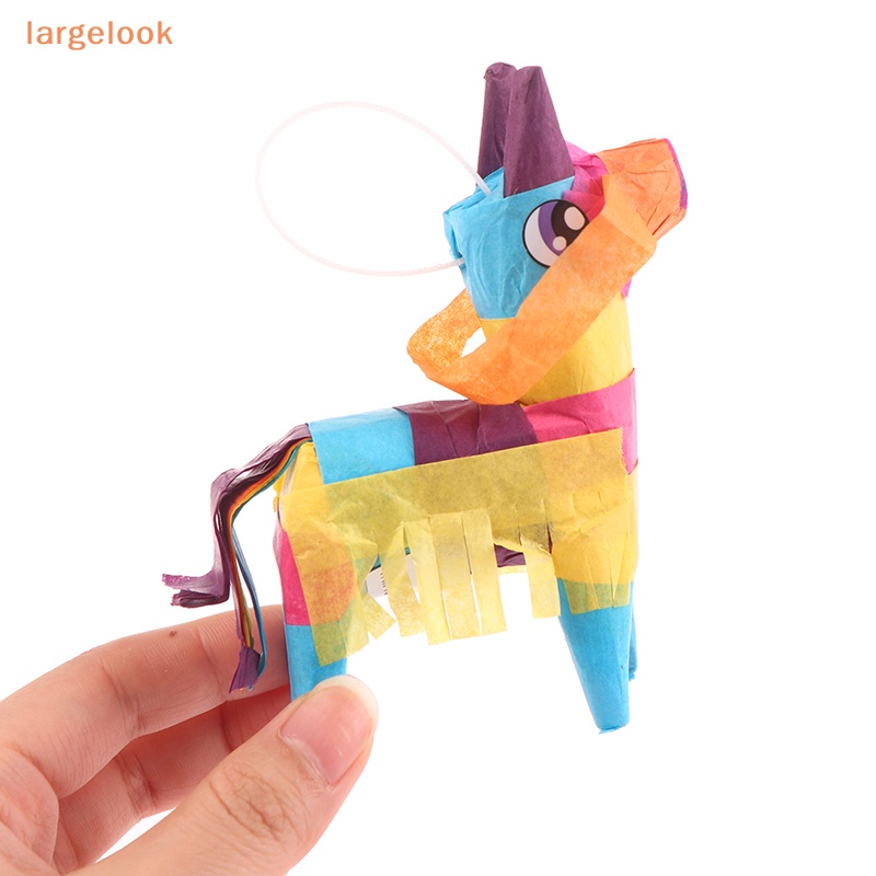 1 Mô Hình Chú Lừa Pinata Mini Bằng Giấy Nhiều Màu Tỷ Lệ 1 / 12 Dùng Trang Trí Nhà Búp Bê