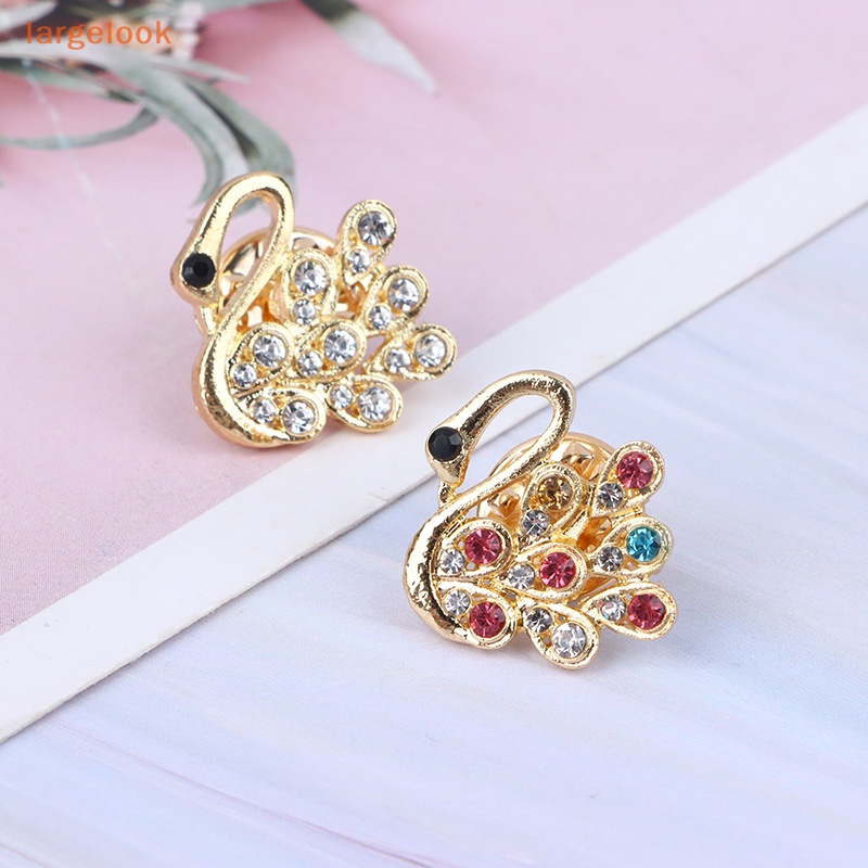 Ghim Cài Áo Hình Thiên Nga Đính Đá Chất Lượng Cao Cho Nữ