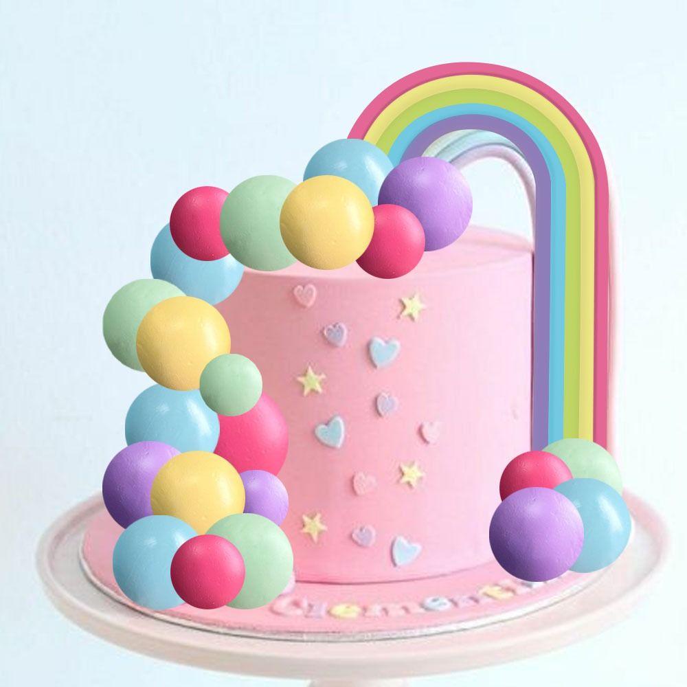 YNATURAL Que Cắm Trang Trí Bánh Kem 3 Màu Bằng Xốp Mềm Phong Cách Bohemian