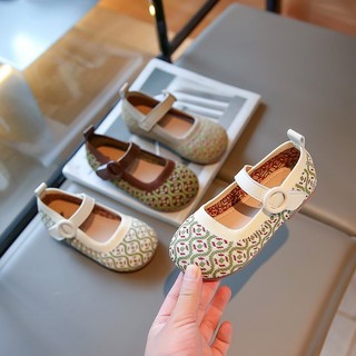 Giày búp bê mary janes 2023 mũi tròn phong cách vintage cho bé gái mới