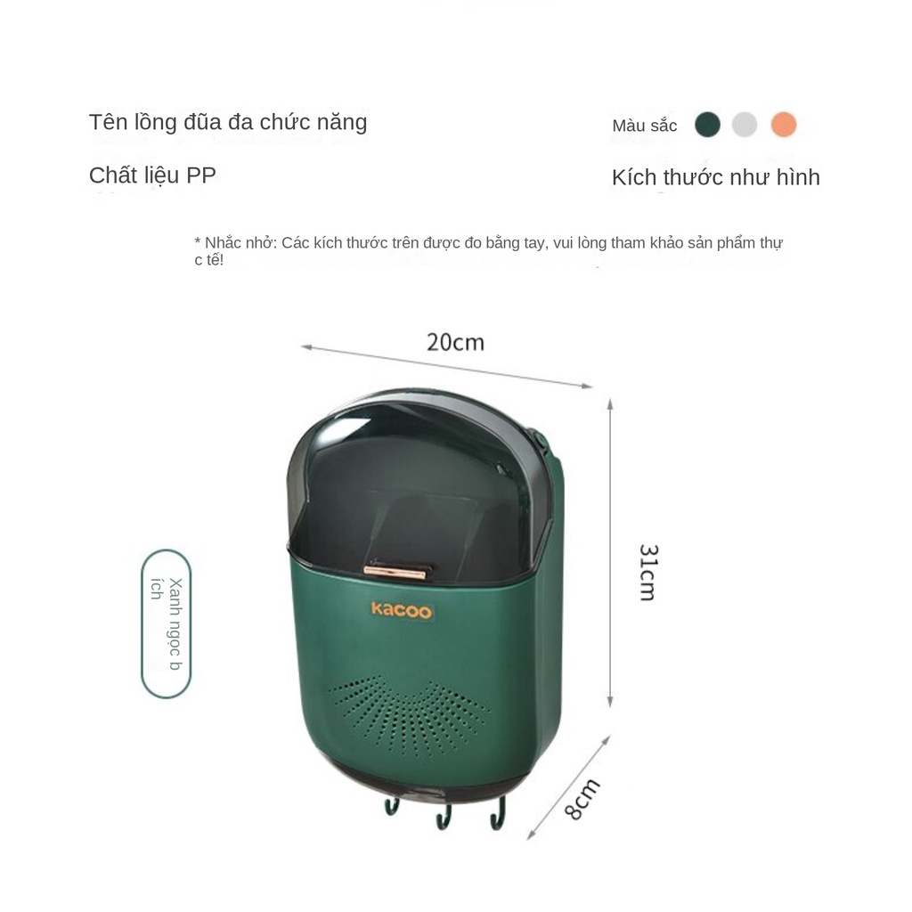 Hộp đựng đũa muỗng treo tường thoáng khí ngăn ẩm mốc, Ống đựng đũa Chống Bụi Có Nắp Đậy Cho Nhà Bếp
