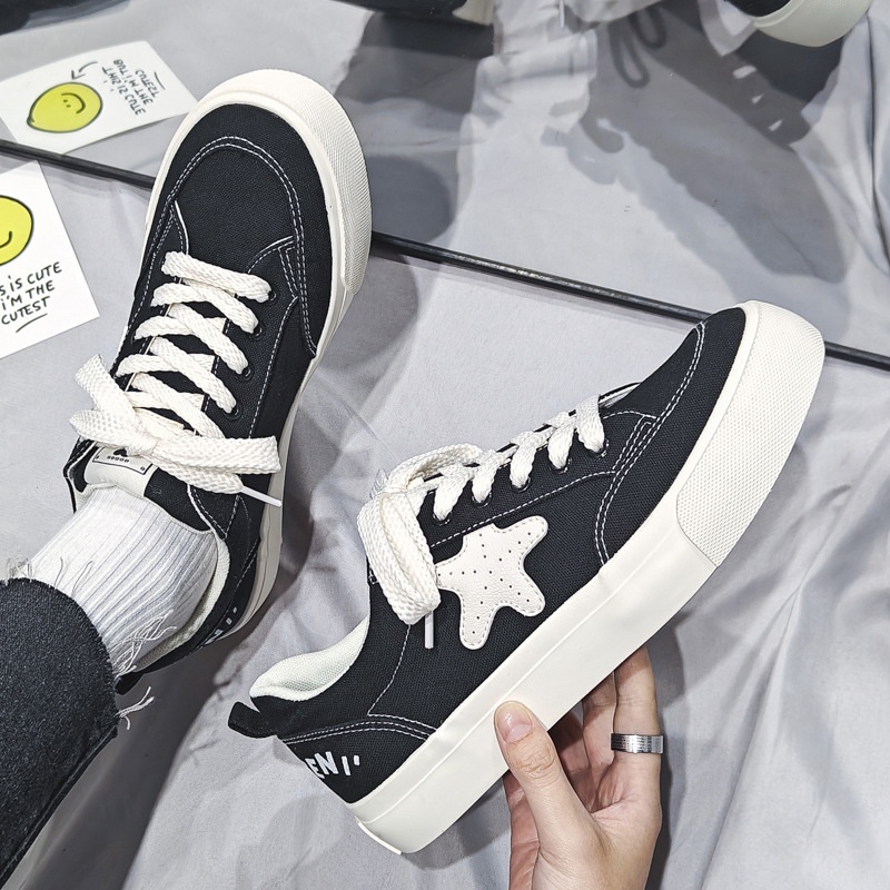 Giày Thể Thao Canvas Chống Trượt Thời Trang Hàn Quốc Cho Nữ