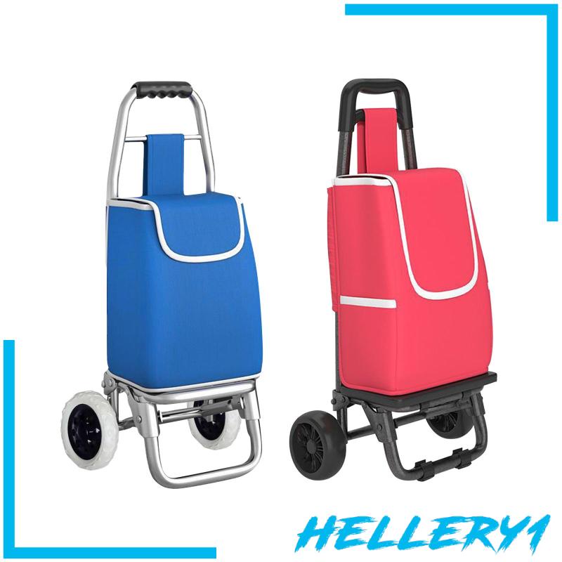 [Hellery1] Xe Đẩy Mua Sắm Bằng Kim Loại Đa Năng Có Thể Gấp Gọn Dùng Cho Văn Phòng / Xe Tải