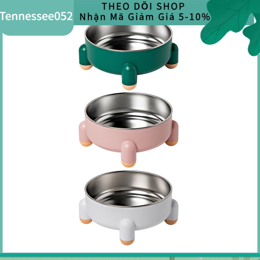 Tennessee052 Bát Thú Cưng Chống Trượt Đế 4 Chân Có Thể Tháo Rời Công Suất Lớn Bằng Thép Không Gỉ Thức Ăn Cho Chó Mèo Trong Nhà