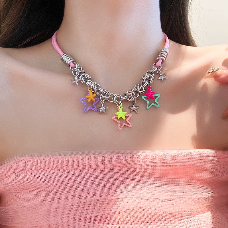 Vòng cổ Da Mặt Sao Biển Tua Rua Thời Trang Nữ Tính