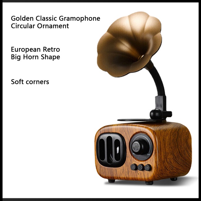 Loa Bluetooth Zevaret As90 Phong Cách Retro Hỗ Trợ Thẻ Nhớ Rảnh Tay