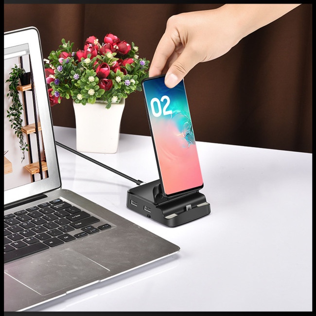 Đế Sạc Điện Thoại Hub Type-C Sang Hdtv Usb 8 Trong 1 Tiện Dụng