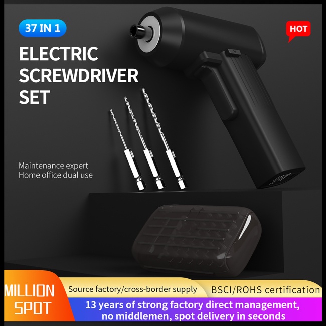 Tua Vít Điện Zevaret 3.6v 37 Trong 1 Mini Có Thể Sạc Lại Dùng Sửa Chữa Điện Thoại / Máy Tính