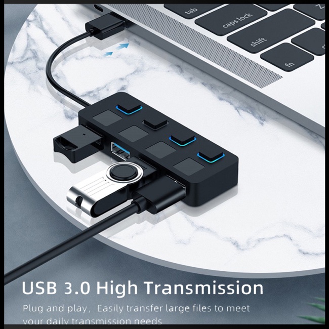 Bộ Chia 4 Cổng Usb 3.0 Nhiều Cổng Cho Laptop
