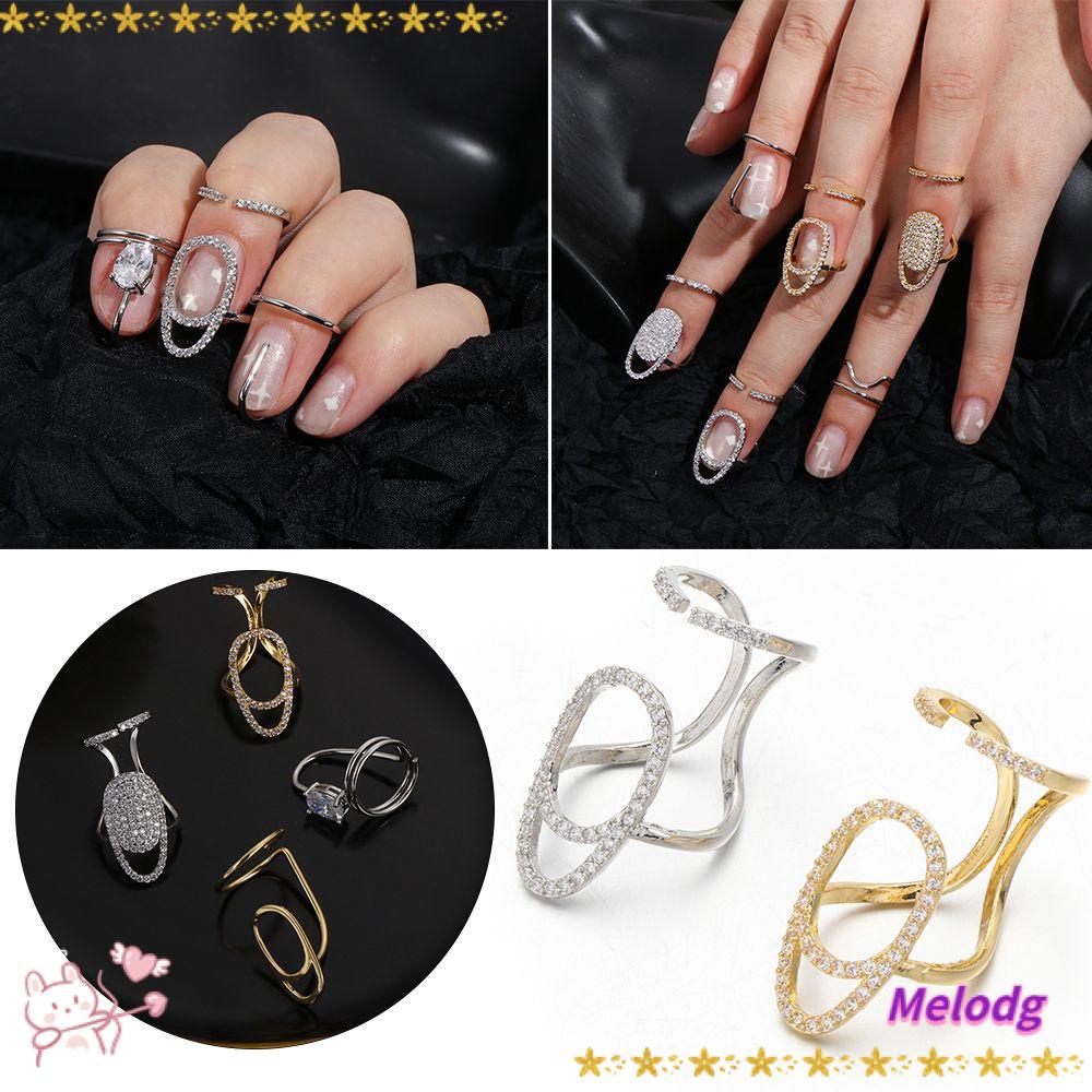 Nhẫn Đeo Ngón Tay Hợp Thời Trang|Phụ Kiện Trang Trí Móng Tay Nghệ Thuật Độc Đáo