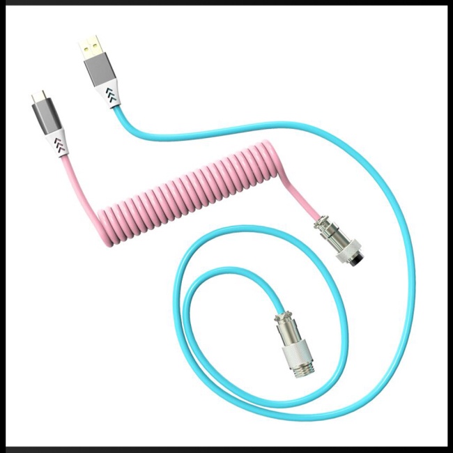 Zevaret Dây Cáp Sạc Dữ Liệu Tpe Type-c Đa Phích Cắm Mạ Vàng Dành Cho Bàn Phím Cơ Chơi Game