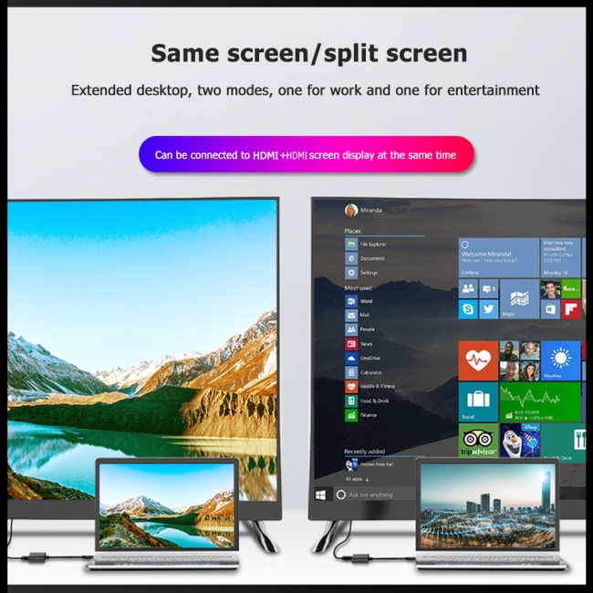 Đế Chuyển Đổi Usb 3.0 Sang Hdmi 4k HD Hai Màn Hình Chuyên Dụng