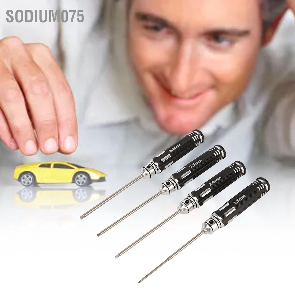 Sodium075 4 Tua Vít Tay Cầm Siêu Cứng Chống Trơn Trượt Bền Bộ Rỉ Sét Để Sửa Chữa