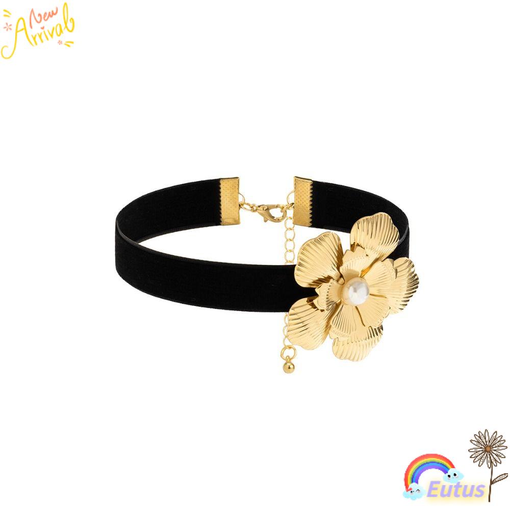 Vòng Cổ Choker Thiết Kế Mặt Hoa Hồng Sáng Tạo Thời Trang