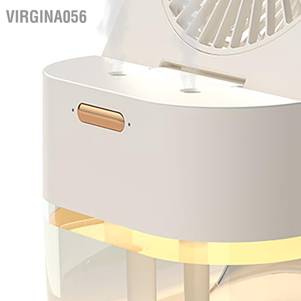 Virgina056 Quạt Bàn Phun Sương Có Thể Gập Lại Yên Tĩnh Mini Xịt Làm Mát Với ​​Đèn Ngủ Cho Gia Đình Văn Phòng Du Lịch