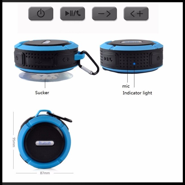 Loa Bluetooth 4.1 Zevaret C6 Chống Thấm Nước IPX4 Tích Hợp Mic Tiện Dụng