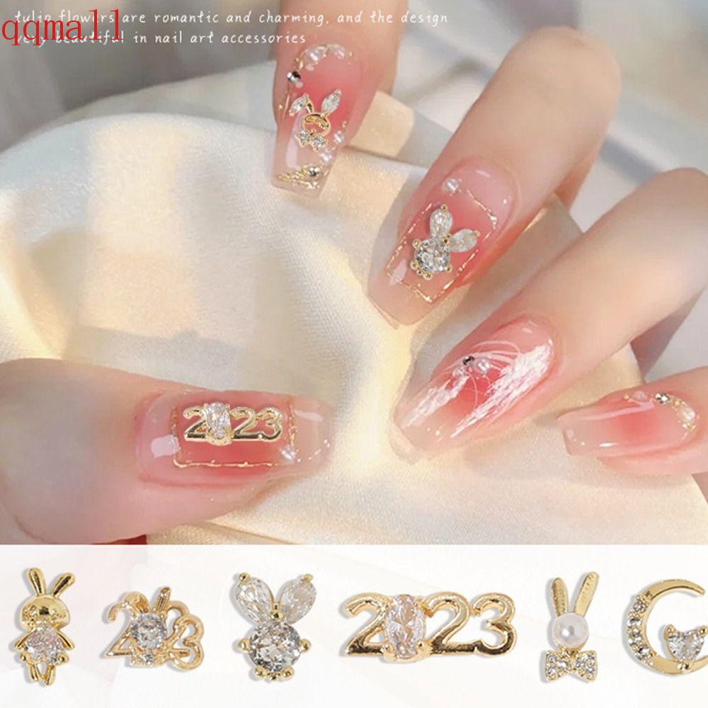 Phụ Kiện Trang Trí Móng Tay Mừng Năm Mới 2023 Bằng Hợp Kim