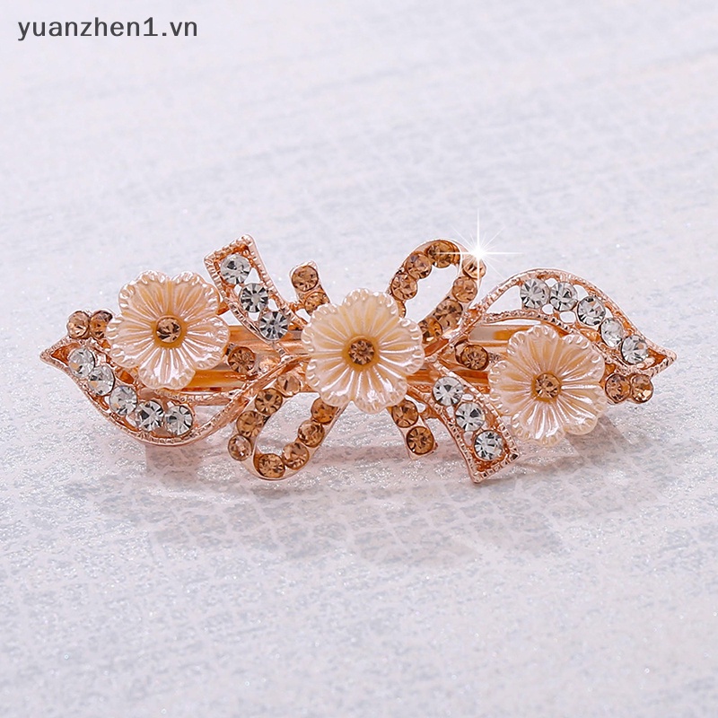 Kẹp Tóc Hình Hoa Đính Đá Thời Trang Mùa Xuân