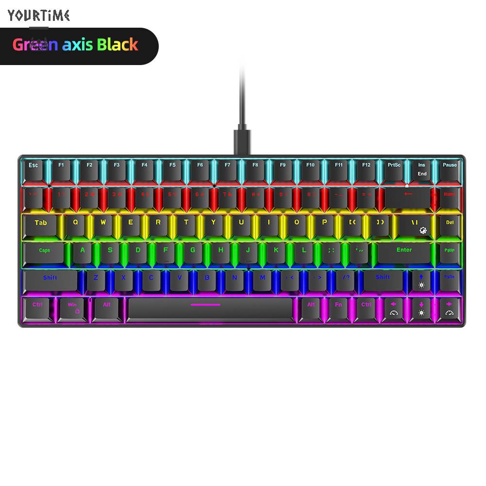 Bàn Phím K84 87 Phím Màu Dạ Quang Cho Game Thủ