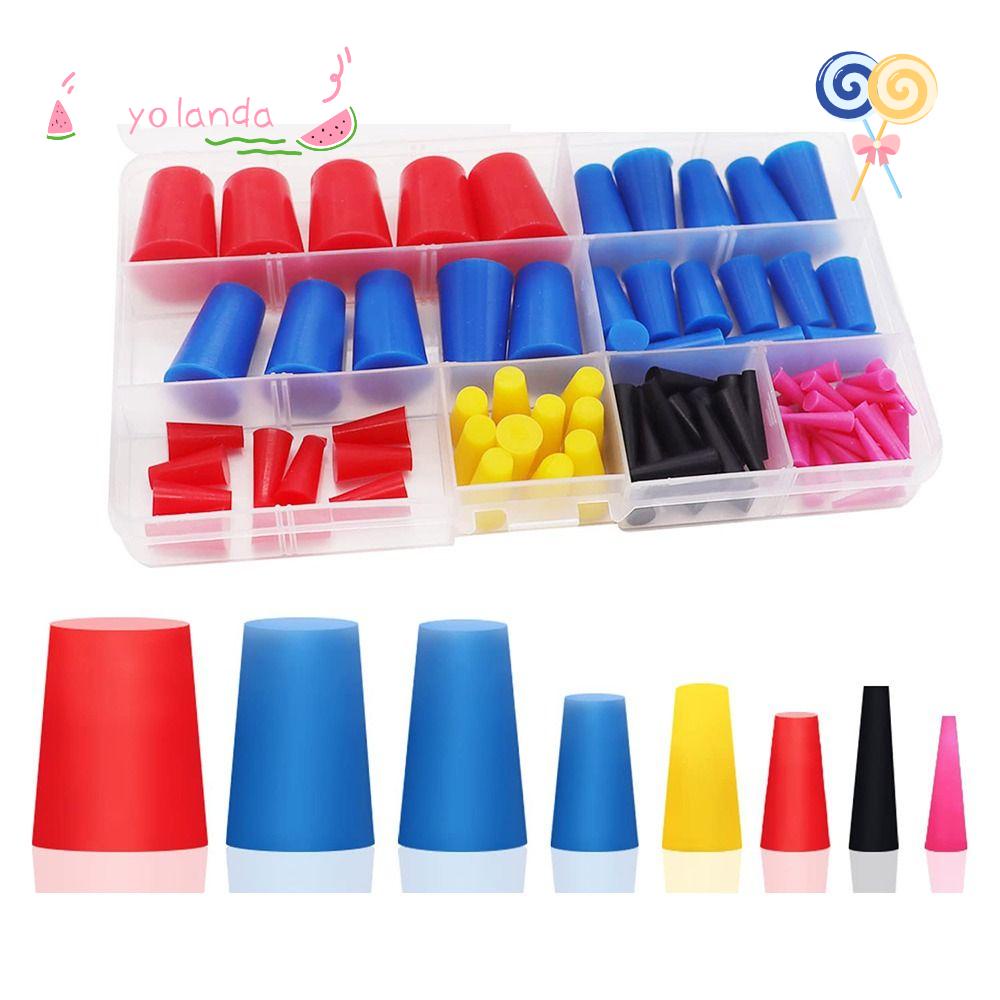 Bộ 120 Nút Cao Su Silicone Bịt Kín Đáo 8 Kích Cỡ 1 / 16 &quot;Đến 5 / 8&quot;