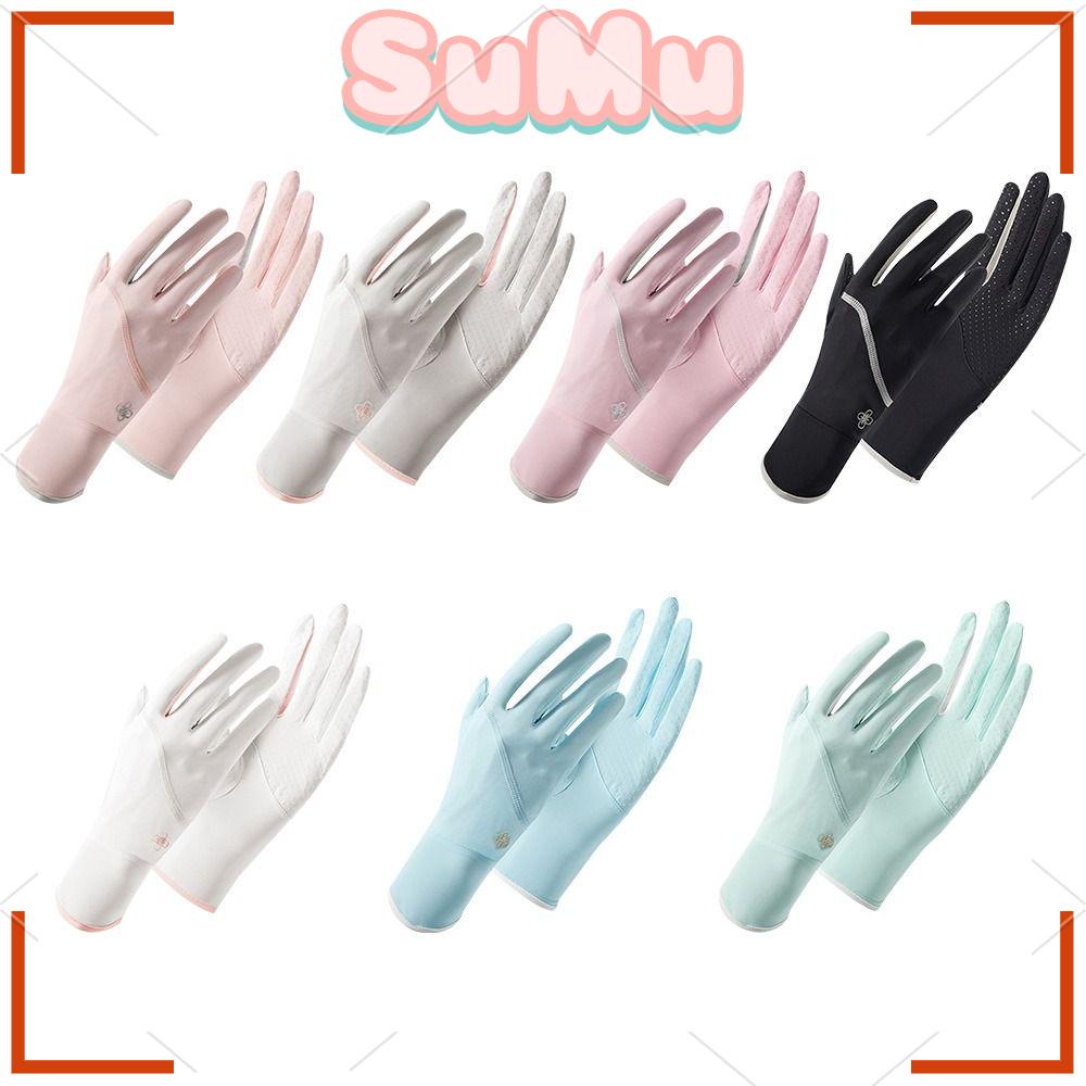 Găng Tay Lụa Lạnh Thoáng Khí Dùng Được Màn Hình Cảm Ứng