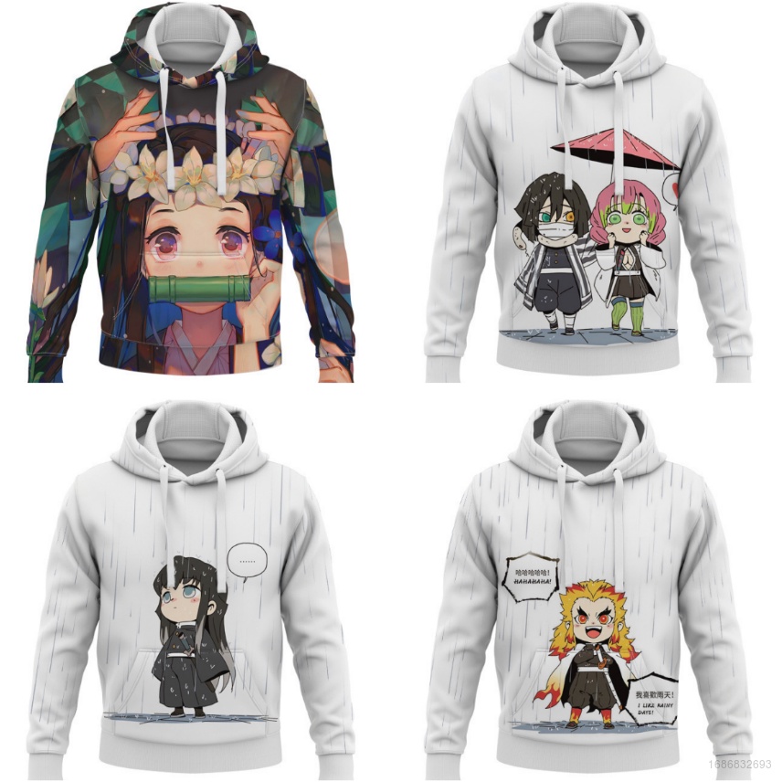 Áo Hoodie Tay Dài Hóa Trang Nhân Vật Nezuko Giyuu Thời Trang