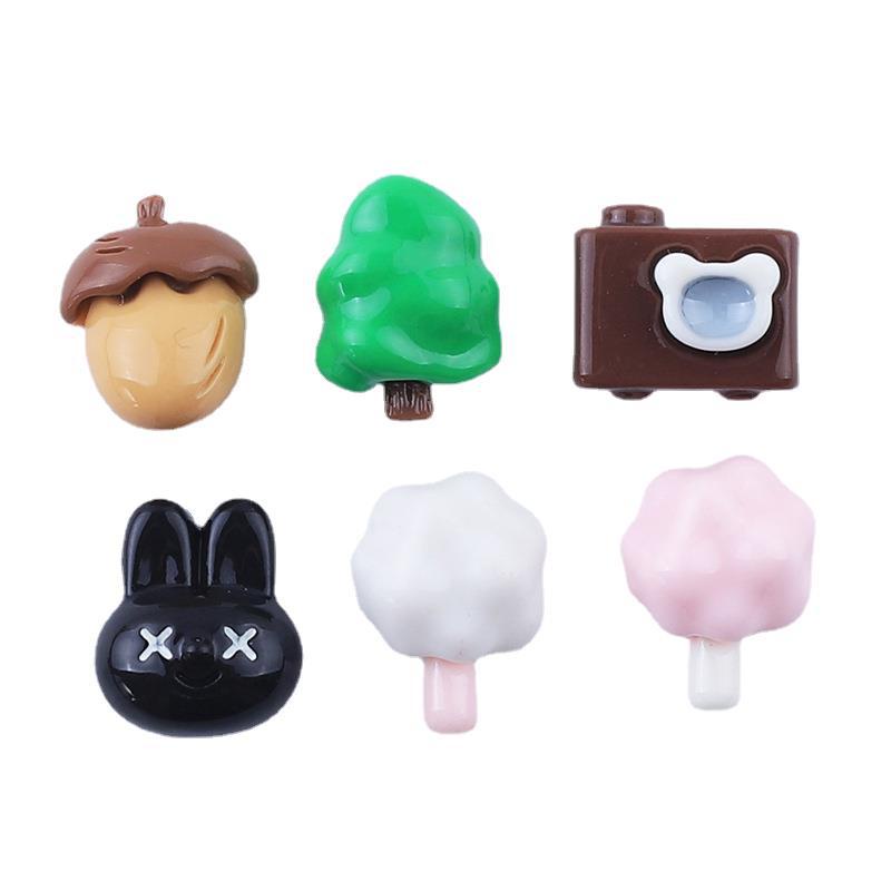 Set 10 Hạt Thông Bằng Nhựa Resin Màu Kẹo Cho Ốp Điện Thoại