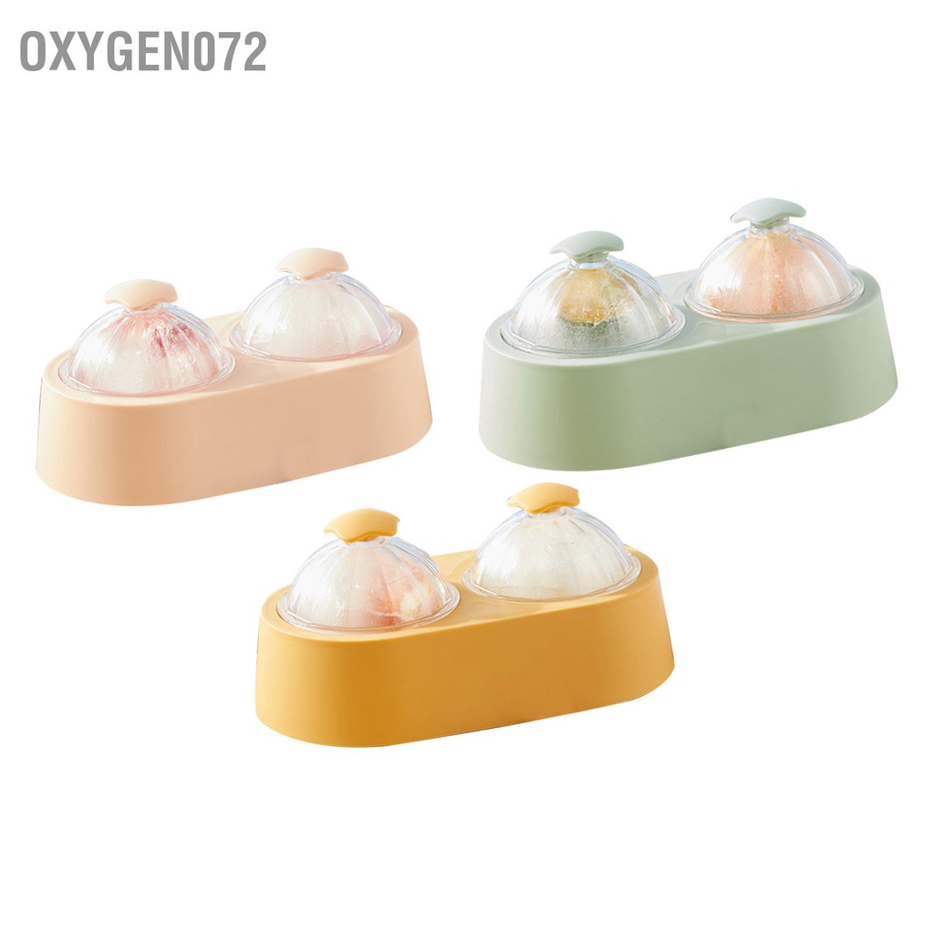 Oxygen072 Kép Đá Bóng Khuôn Tròn Khay Kem Có Nắp Đậy Cho Nhà Bếp Cocktail Cà Phê Whisky