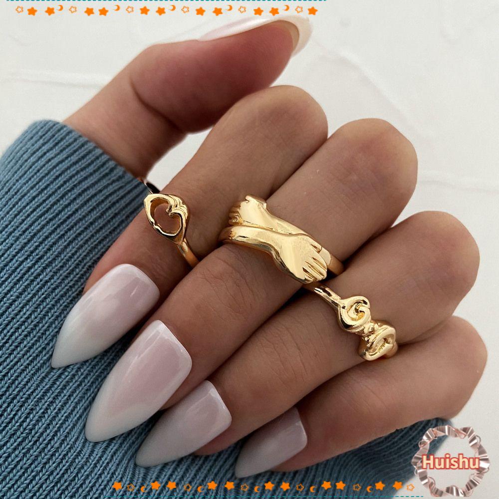 Nhẫn Kim Loại Thiết Kế Rỗng Phong Cách BOHO Cổ Điển