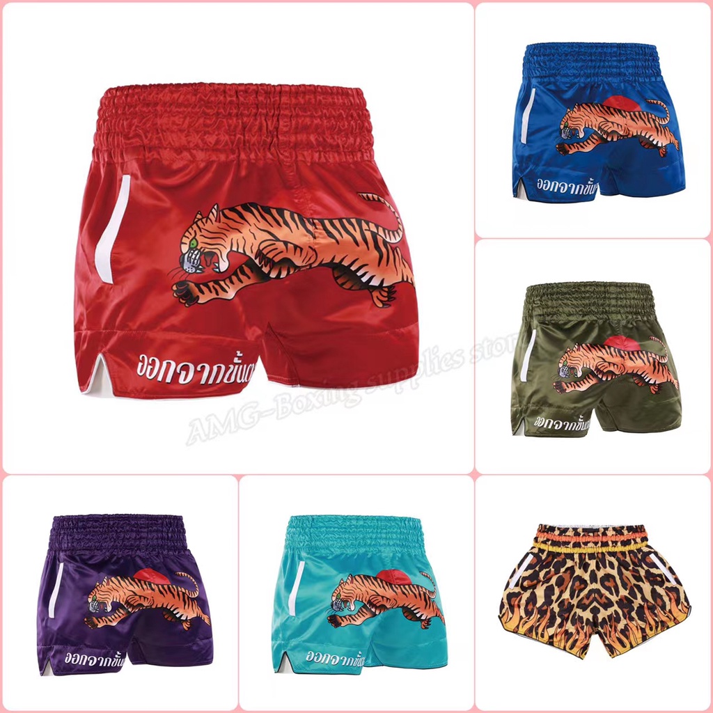Mới Quần Short Tập Boxing / Muay Thái Có Túi In Họa Tiết Thời Trang Cho Người Lớn