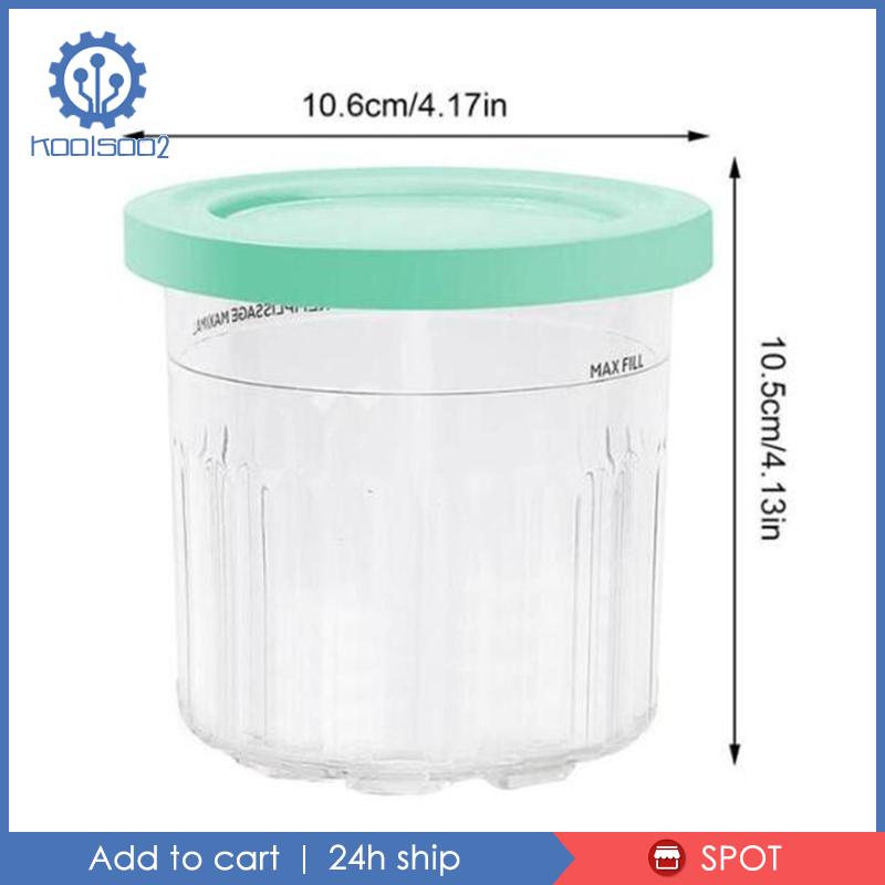 Set 4 Cốc Làm Kem / Món Tráng Miệng Chống Rò Rỉ Tiện Dụng