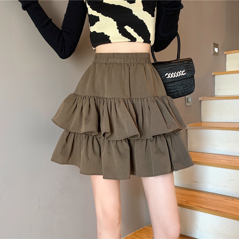 Chân Váy Xếp Ly Hai Lớp Lưng Cao Co Giãn Mẫu Mới 2023 Thời Trang Xuân Hè Cho Nữ