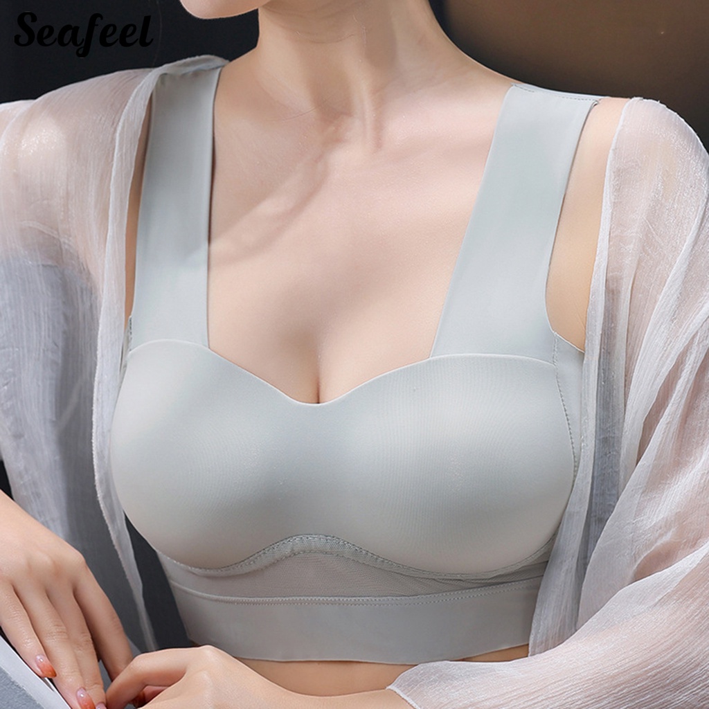 Áo Ngực Thể Thao Không Gọng Không Đường May Co Giãn Chống Sốc Dễ Điều Chỉnh Dây Bản Rộng Thời Trang Cho Nữ