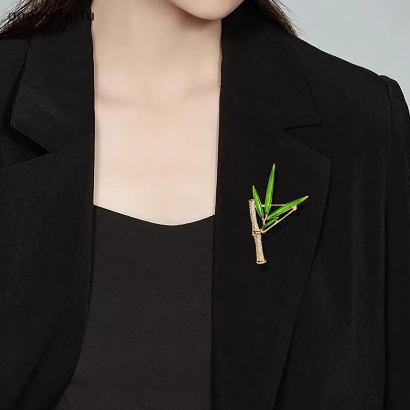 Ghim Cài Áo Hình Cây Tre Đính Đá Xinh Xắn