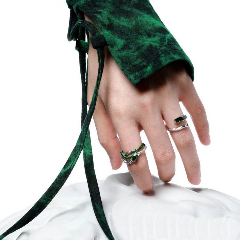 Nhẫn Hợp Kim Hình Rắn Đính Đá Zircon Thời Trang Cho Nữ