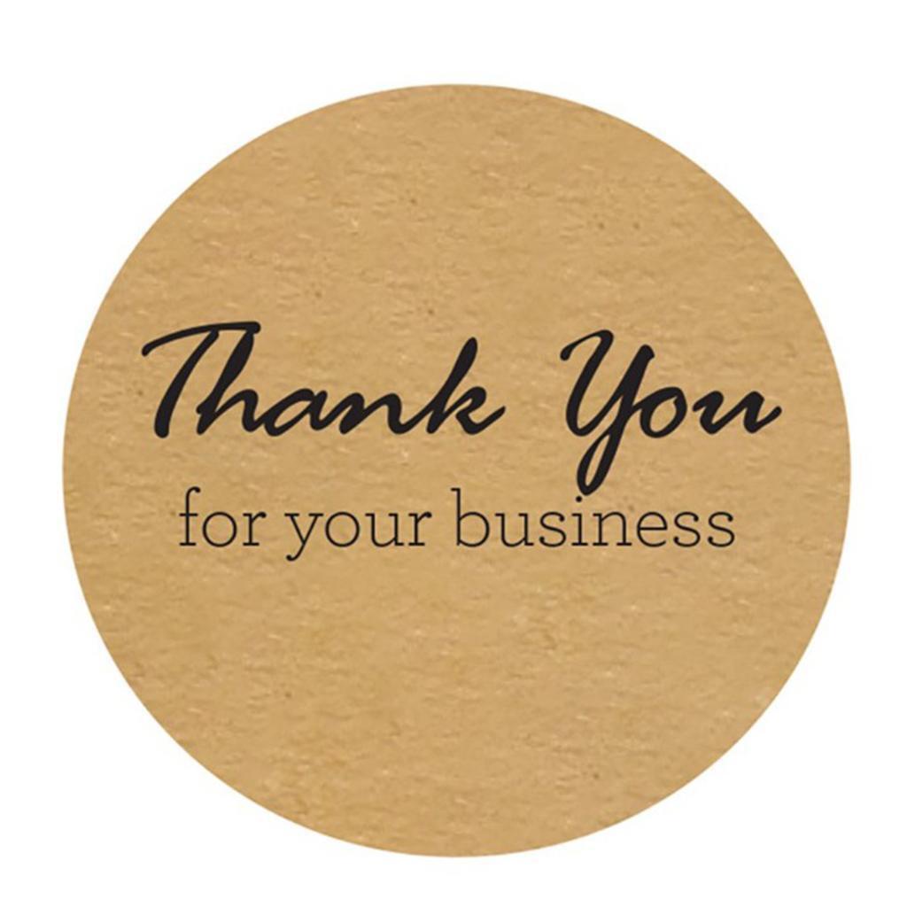 Cuộn 500 Miếng Dán Trang Trí In Chữ Thank You For Your Business Xinh Xắn