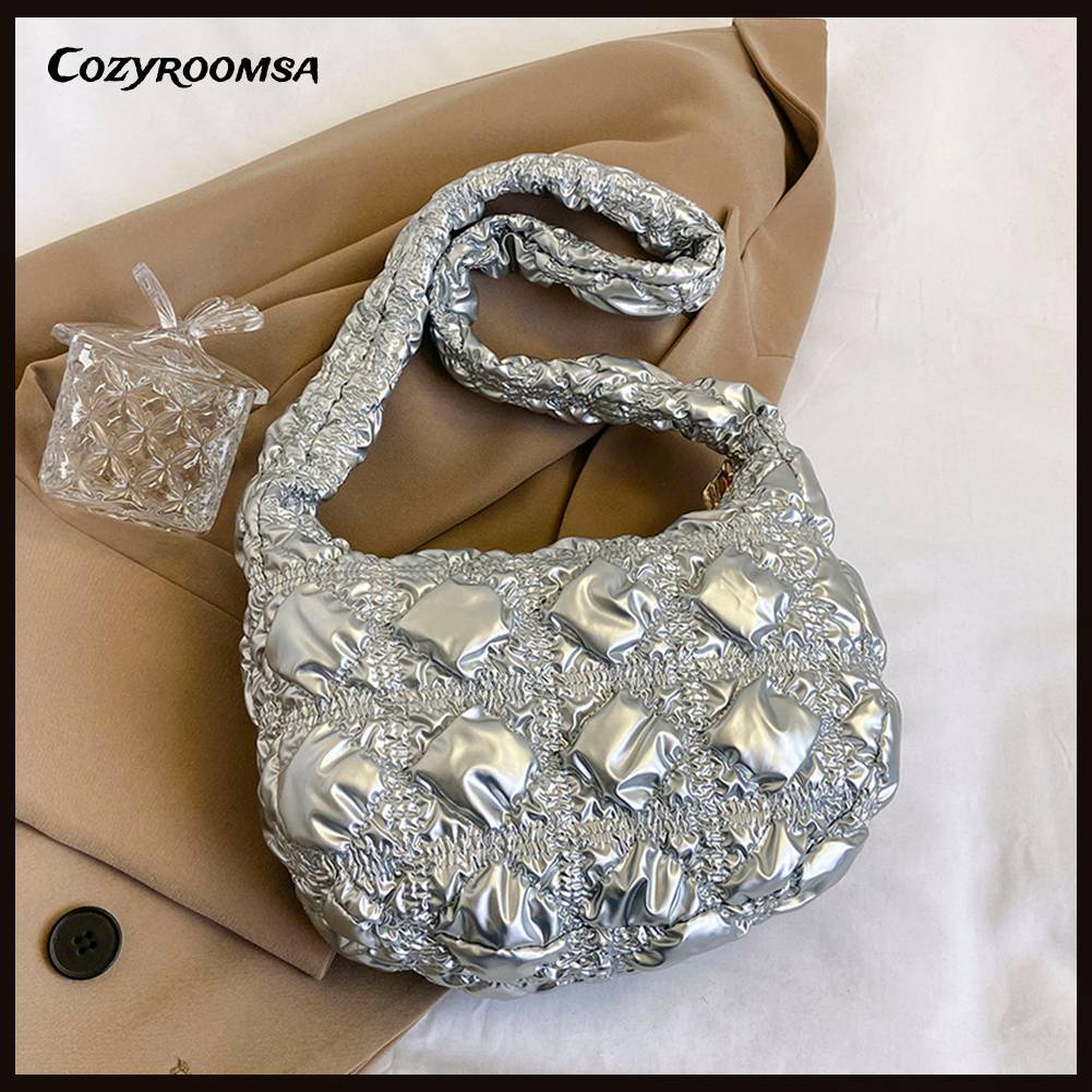 Túi Xách Đeo Vai Có Đệm Nylon Kiểu Dáng Đơn Giản Thanh Lịch Dành Cho Nữ