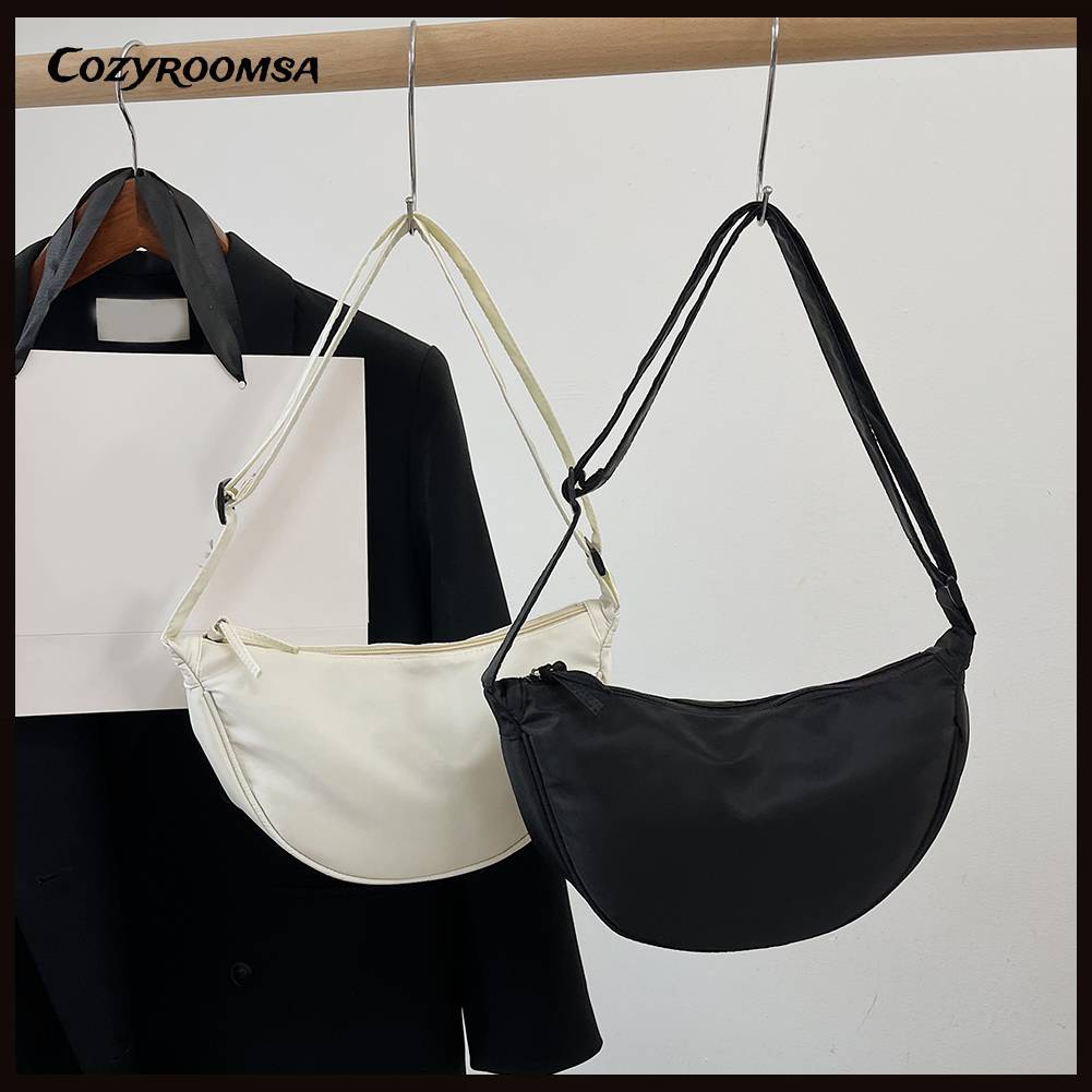 Túi Xách Đeo Chéo Bằng Nylon Thiết Kế Đơn Giản Thanh Lịch Cho Nữ