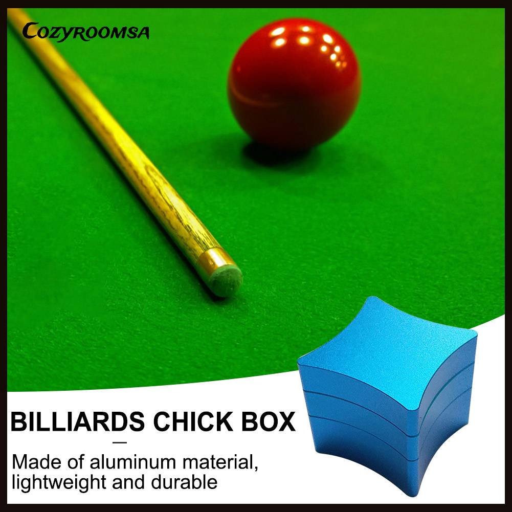 Hộp Phấn Đánh Bida Kim Loại 3 Tầng Siêu Bền Tiện Dụng