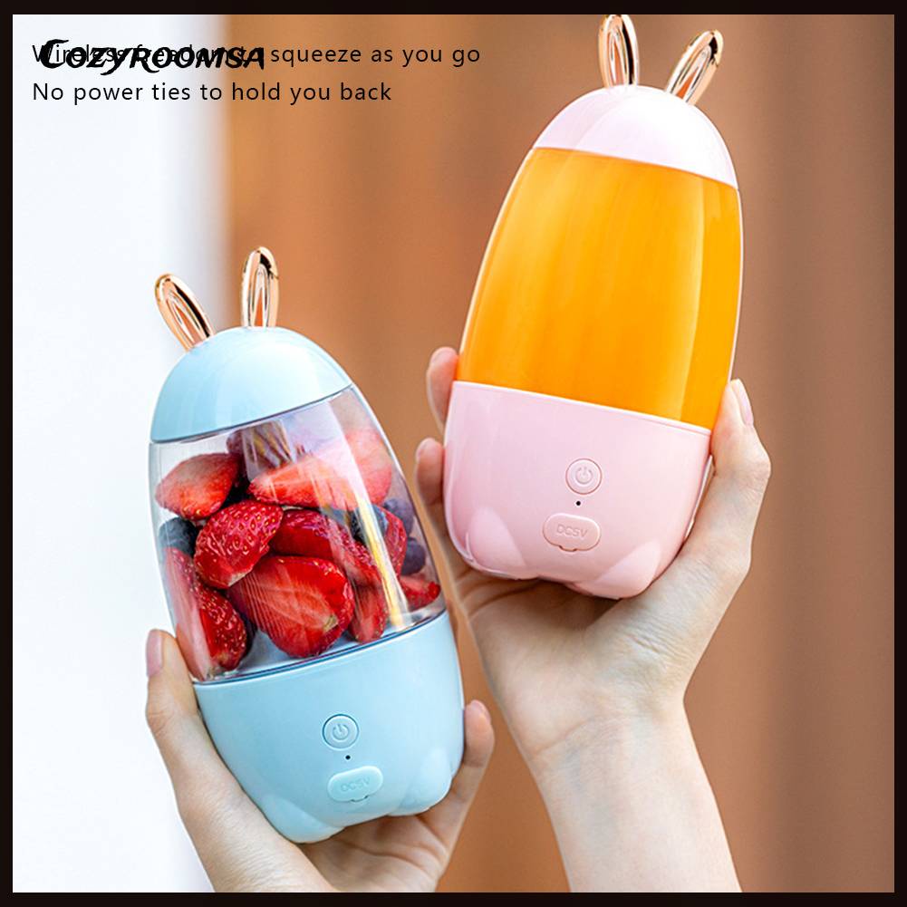Máy Ép Trái Cây 330ML Hình Thỏ Đáng Yêu
