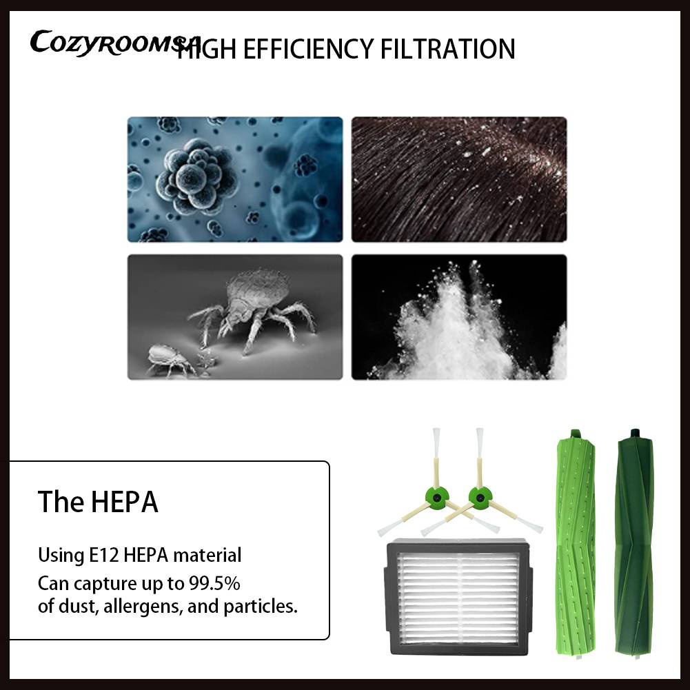 Bộ Cọ Chính / Bộ Lọc HEPA / Chổi Quét / Túi Đựng Bụi Cho Robot