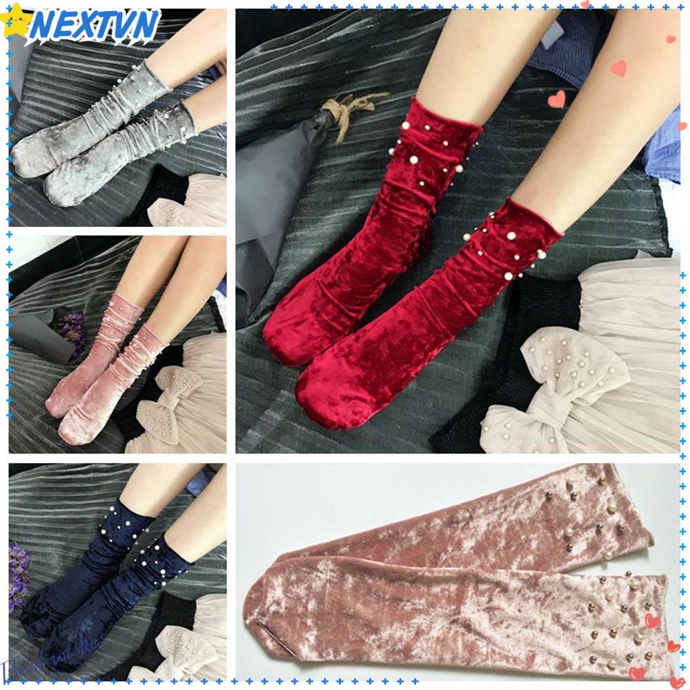 Vớ Nhung Mềm Mại Phong Cách Vintage Thời Trang Cho Nữ