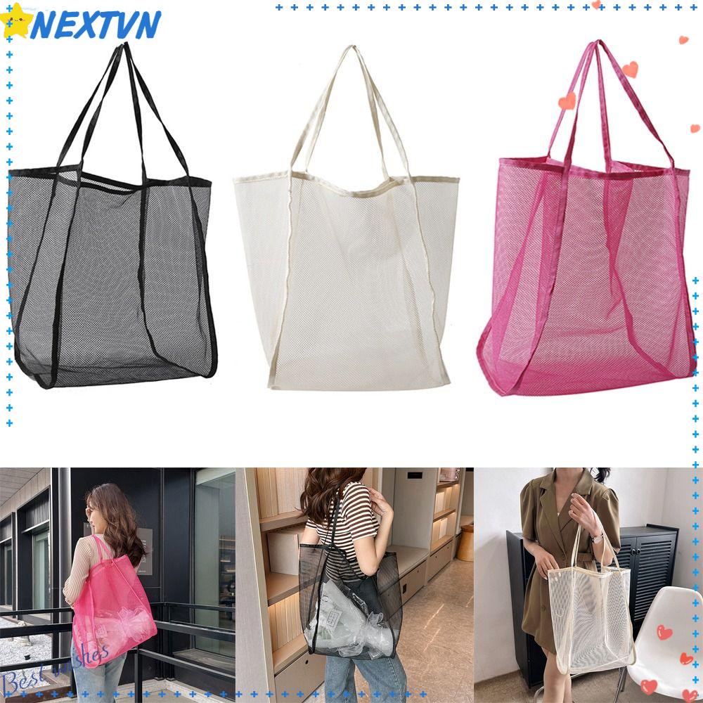 Túi Lưới Đeo Vai Trong Suốt Thời Trang Đi Biển