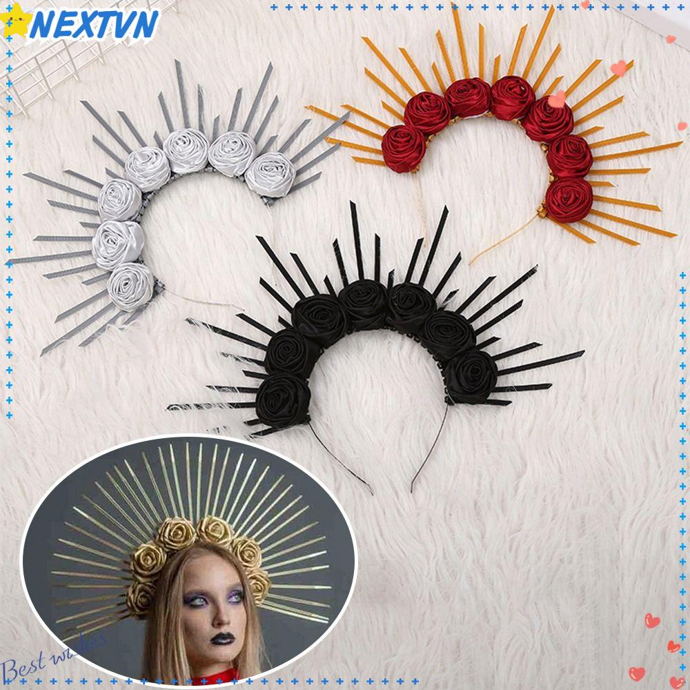 Vương Miện Hoa Hồng Đỏ Dùng Chụp Ảnh Cưới|Băng Đô Cài Tóc Màu Sắc Thời Trang