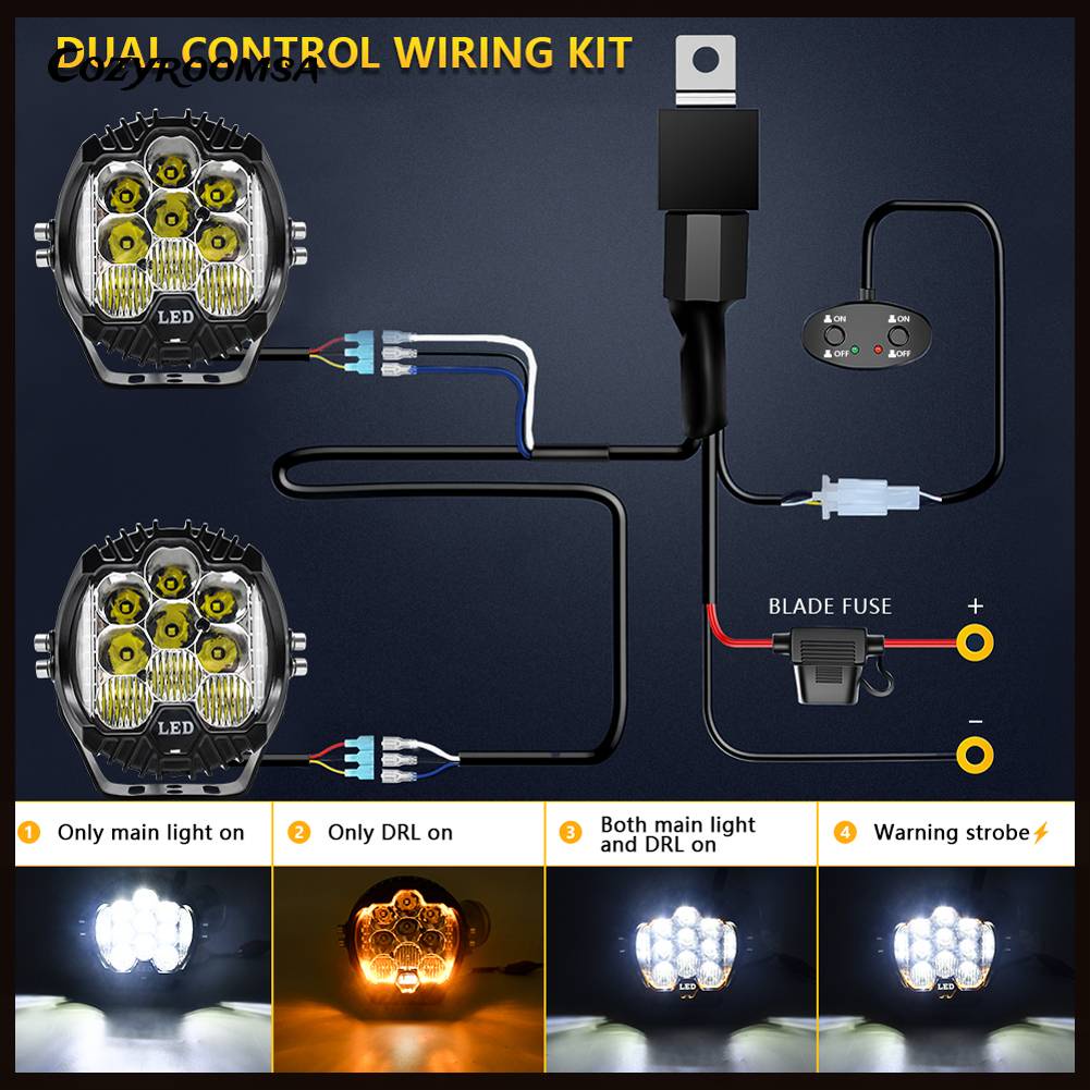 Đèn LED 5 Inch Chống Bụi Dùng Cho Xe Hơi / Xe Tải / Xe Mô Tô