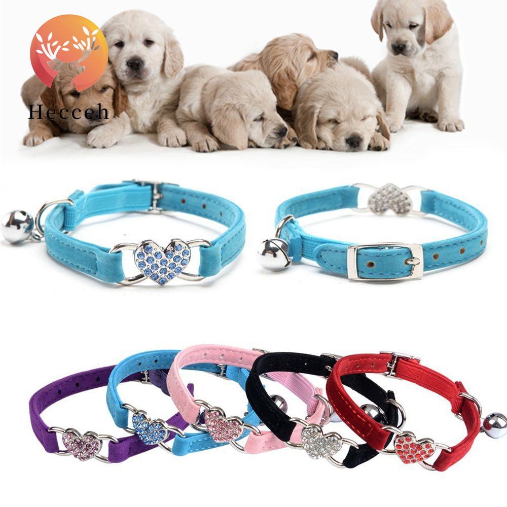 Dây Đeo Cổ Co Giãn Có Chuông Hình Trái Tim Dành Cho Thú Cưng