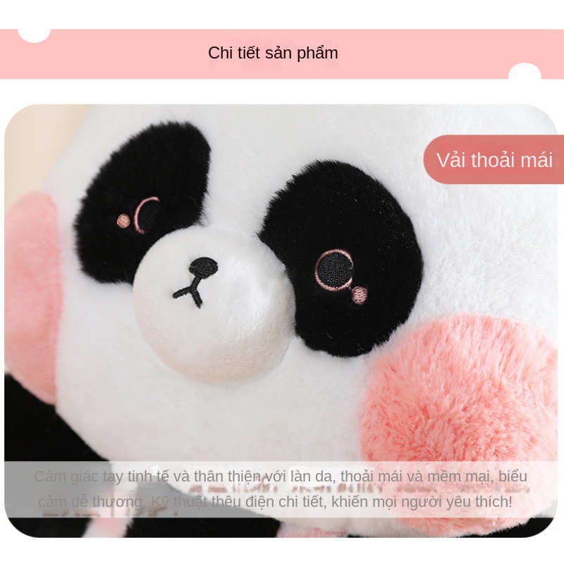 Gấu Trúc Nhồi Bông Thiết Kế Dễ Thương Dùng Làm Quà Tặng Độc